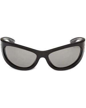 Tom Ford Lunettes De Soleil Leona Monture Papillon - Gris