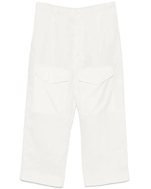 Setchu Klassische Cropped-Hose - Weiß