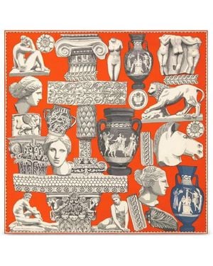 Inoui Edition Graphic-Print Square Scarf - Red