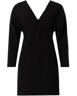 Another Tomorrow Dolman-Sleeve Drop-Waist Dress - Black