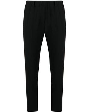 Blanca Vita Side-Strip Slim Trousers - Black