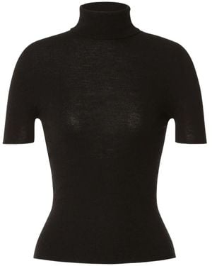 Alberta Ferretti Top Met Col - Zwart