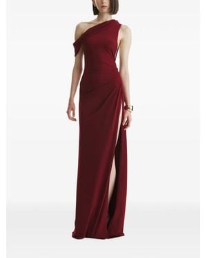 2310 STUDIO One-Shoulder Draped Maxi Dress - Purple