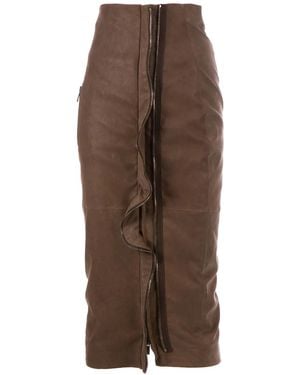 Haider Ackermann Jupe Longue - Marron