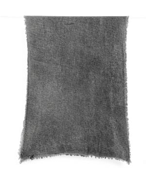 Avant Toi Frayed-Edge Scarf - Grey