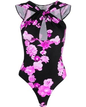 Coperni Body Mit Blumen-Print - Lila