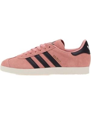 adidas Gazelle Three-Stripe Suede Trainers - Pink