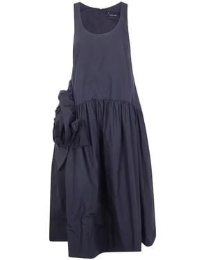 Simone Rocha "Pressed Rosette" Tapered Back Flounce Dress - Blue
