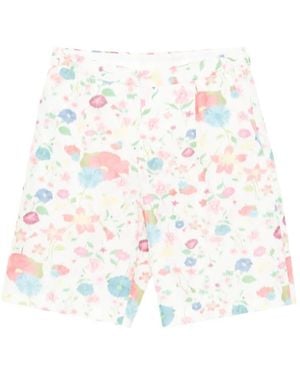 Walter Van Beirendonck Floral-Print Shorts - White