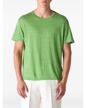 God's True Cashmere Grass Signature T-Shirt Aus Leinen - Grün