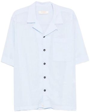 Officina 36 Short-Sleeve Buttoned Shirt - Blue