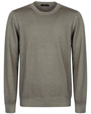 Fay Wool Crew-Neck Jumper - Grey