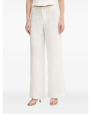 Bardot Serafina Mid-Rise Wide-Leg Pants - White