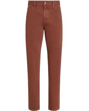 ZEGNA Roccia ストーンウォッシュ ジーンズ - レッド