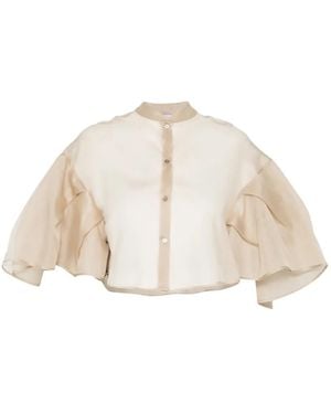 Max Mara Capa Drapeada - Blanco