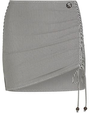 KARL LAGERFELD Ikon Striped Pareo - Grey