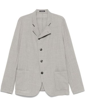 Emporio Armani スタンドカラー ジャケット - グレー