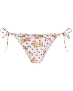 Donde Esteban Pajaritos Y Rosas Bikini Bottoms - Pink