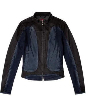 DIESEL De-Morny-S Panelled Zip-Front Jacket - Blue