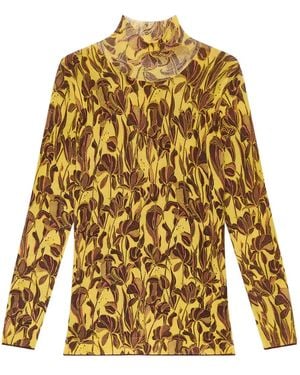 Maliparmi Langarmshirt Mit Print - Gelb