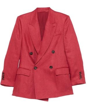Brunello Cucinelli Double-Breasted Jacket - Red