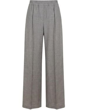 Brunello Cucinelli Pleated Elasticated-Waist Pants - Grey
