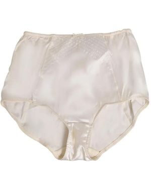Dolce & Gabbana Bragas De Seda Acolchadas - Blanco