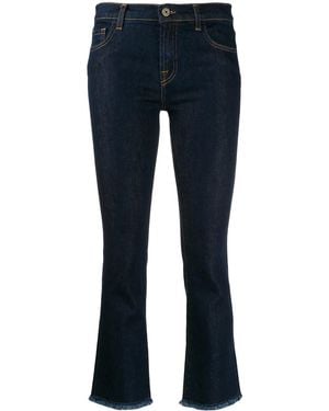 L'Autre Chose Cropped Slim-Fit Jeans - Blue