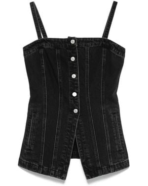 Levi's Button-Front Denim Top - Black
