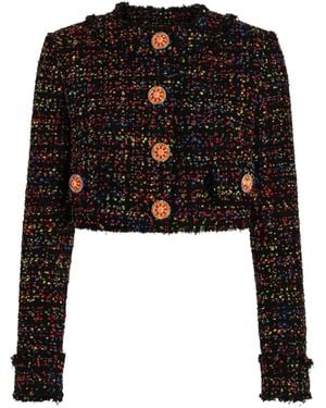 Dolce & Gabbana Short Tweed Jacket - Black