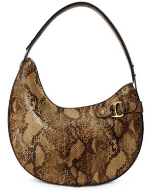 Ralph Lauren Large Tasha Snakeskin-Effect Tote Bag - Metallic