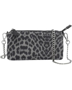 La Carrie Lio Leopard-Print Cross Body Bag - Grey