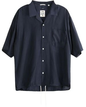 Nanamica Drawstring Short-Sleeve Shirt - Blue