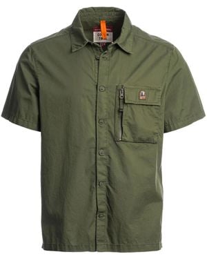Parajumpers Chemise À Patch Logo - Vert