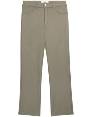 Ami Paris Wool Straight-Leg Trousers - Grey
