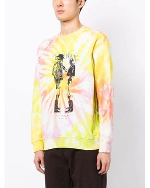 Stain Shade X Hiroshi Fujiwara Tie-Dye Print Sweatshirt - Yellow