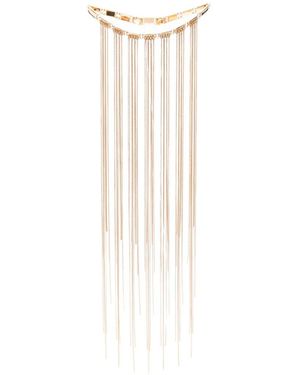 Patrizia Pepe Chain-Fringe Choker Necklace - White