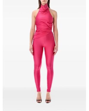 ANDAMANE Tatiana Halter Draped Jumpsuit - Pink