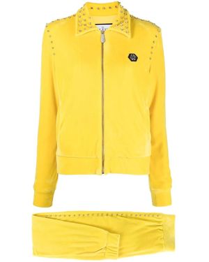 Philipp Plein Chándal Con Aplique De Diamantes - Amarillo