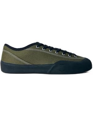 Village PM Canvas Rubber-Cap Sneakers - Green