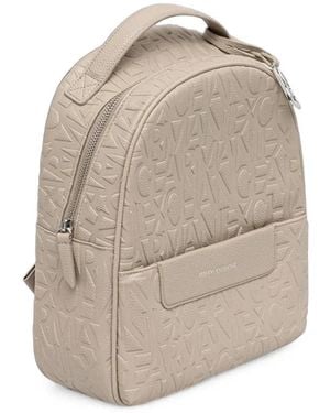 ARMANI EXCHANGE Rucksack Mit Logo-Prägung - Natur