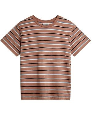 Minimum Lilou Striped T-Shirt - Brown