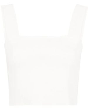 Maje Knitted Crop Top - White
