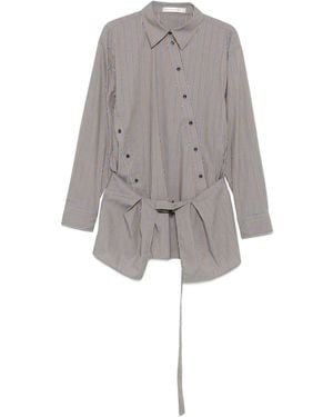 Christopher Esber Striped Belted Shirt - Grey