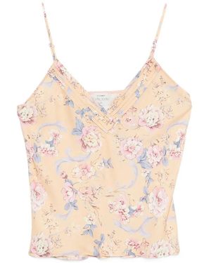 forte_forte Floral-Print Blouse - Natural