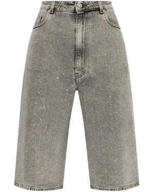 Fabiana Filippi High-Waisted Bermuda Shorts - Grey
