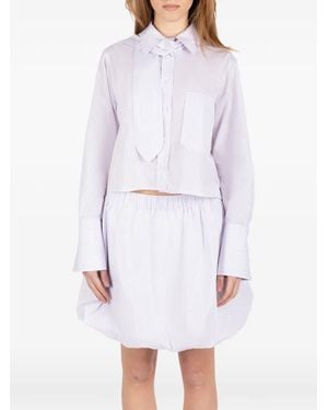 Societe Anonyme Striped Bow-Detail Shirt - White