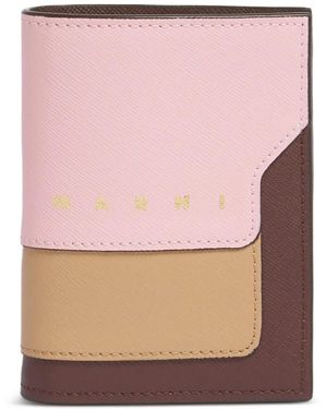 Marni Saffiano Leather Bifold Wallet - Pink