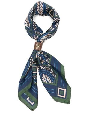 Drole de Monsieur Printed Scarf - Blue
