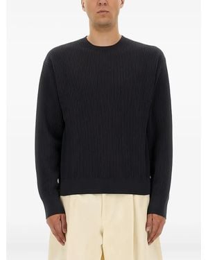 Studio Nicholson Ribbed Crewneck Jumper - Black